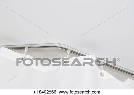 hanging barrier, curtain, hanging barrier, bathroom, curtain rod, room View Large Photo Image Stock Photograph - hanging barrier, curtain, hanging barrier, bathroom, curtain rod, room. Fotosearch