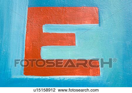 Stock Image - Blue, Colored Background, Close-Up, Bright, Alphabet. Fotosearch