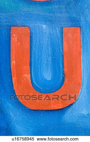 Stock Photography - Blue, Colored Background, Close-Up, Bright, Alphabet. Fotosearch