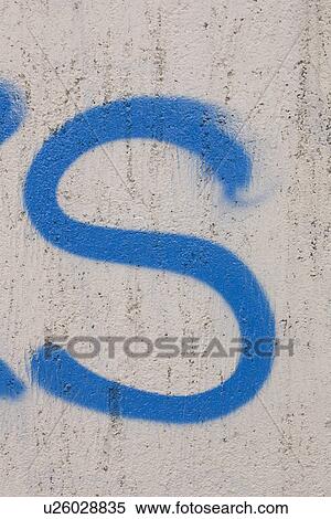 Stock Photography - Blue, Letter S, Close-Up, Capital Letter, Alphabet. Fotosearch