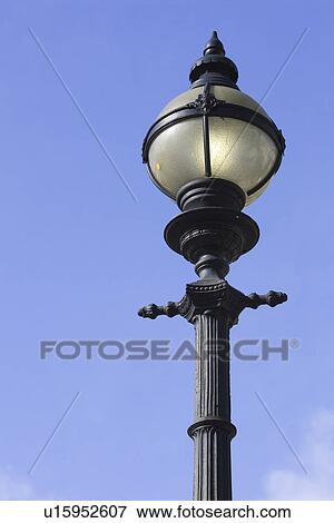 Stock Photo - Blue, Day, Lamppost. Fotosearch