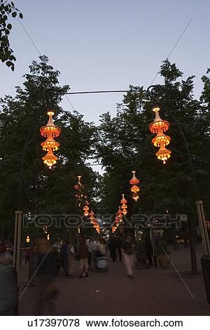 Blue Sky, Chandelier, Lantern, Lights, Night View Large Photo Image Stock Photo - Blue Sky, Chandelier, Lantern, Lights, Night. Fotosearch