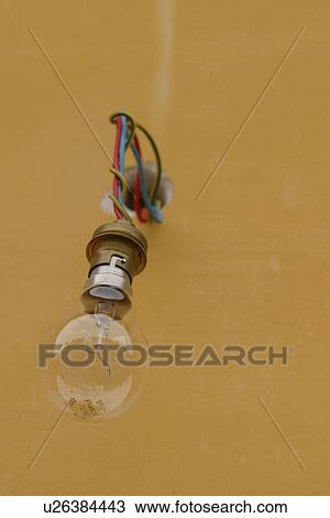 Stock Image - home, household, lamp, interior, electricity, electric bulb. Fotosearch
