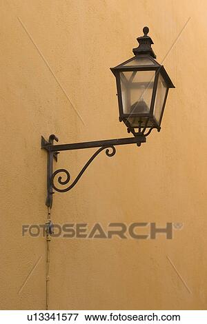 lamp, wrought iron, iron, bracket, holder, fixture View Large Photo Image Stock Photo - lamp, wrought iron, iron, bracket, holder, fixture. Fotosearch