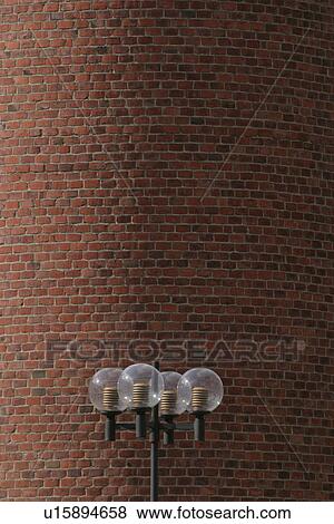 Stock Photo - streetlight, lantern, quaint, lamp post, iron, appearance. Fotosearch