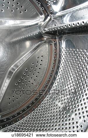 perforated, washing, holes, stainless, machine, appliance View Large Photo Image Stock Image - perforated, washing, holes, stainless, machine, appliance. Fotosearch
