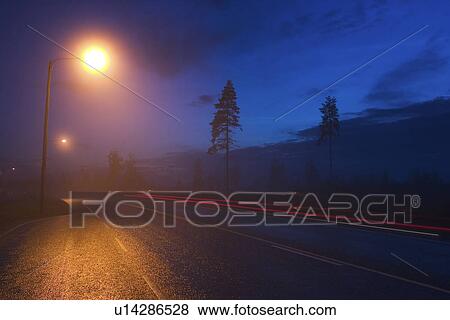 Stock Photo - Blue Sky, Highways, Lights, Narrow. Fotosearch