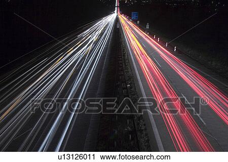 Stock Image - street, outdoors, way, path, road, vehicles. Fotosearch