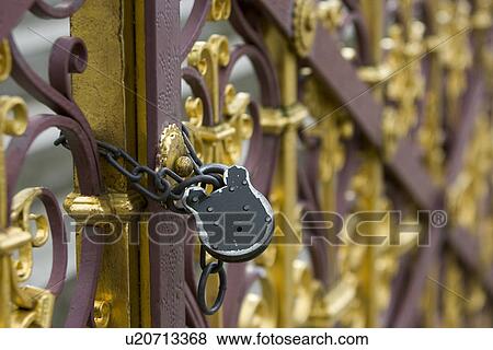 Stock Photo - Chain, Closed, Close-Up, Iron. Fotosearch