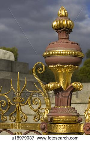 Close-Up, Cloud, Fence, Gate, Gilded View Large Photo Image Stock Photo - Close-Up, Cloud, Fence, Gate, Gilded. Fotosearch