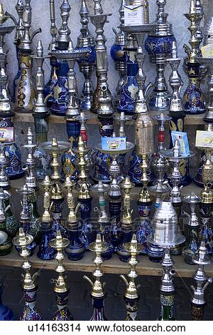 Picture - Close-Up, Display, Group Of Objects, Hookah, Indoors. Fotosearch