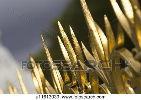 Close-Up, Gilded, Golden, Grille View Large Photo Image Stock Photo - Close-Up, Gilded, Golden, Grille. Fotosearch