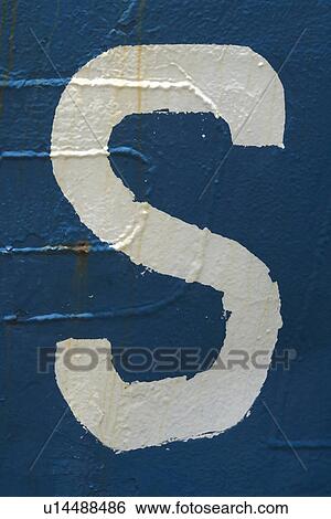 Stock Photograph - Blue, Letter S, Close-Up, Capital Letter, Alphabet. Fotosearch
