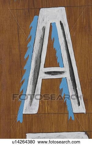 Stock Image - Brown, Letter A, Close-Up, Capital Letter, Alphabet. Fotosearch