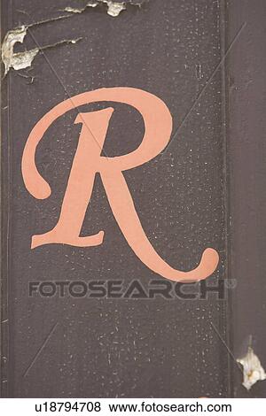 Stock Photo - Brown, Letter R, Close-Up, Capital Letter, Alphabet. Fotosearch