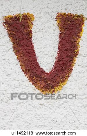Stock Photo - Brown, Letter U, Full Frame, Close-Up, Alphabet. Fotosearch