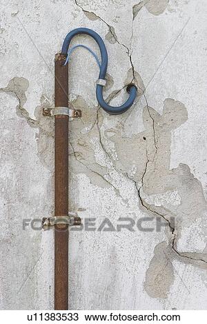 Cracks, Day, Electric Wire, Fixed, Nailed View Large Photo Image Stock Image - Cracks, Day, Electric Wire, Fixed, Nailed. Fotosearch