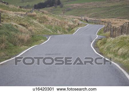 Stock Image - Countryside, Curve, Day, Empty. Fotosearch