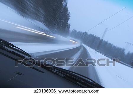 Stock Photograph - outdoor, road, speed, fast, car, distance. Fotosearch