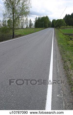 Stock Image - outdoors, way, path, close-up, markings, clear. Fotosearch