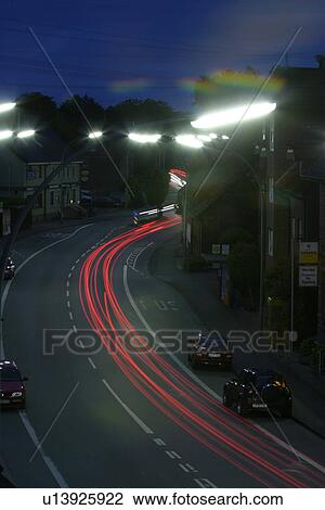 Stock Image - street, outdoors, way, path, road, vehicles. Fotosearch