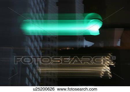 Stock Photograph - traffic lights, street lights, lights, post, sign, signboard. Fotosearch