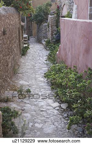 Stock Photo - Arch, Cobblestone, Building Structure, Building Exterior, Alley. Fotosearch
