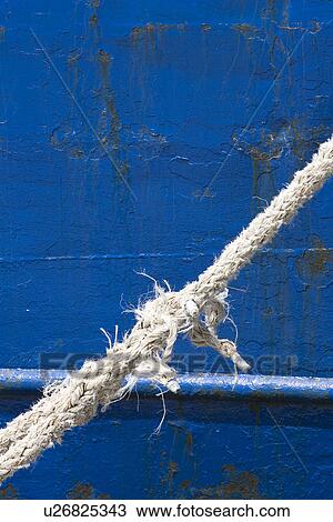 Stock Image - Blue, Boat, Close-Up, Damaged, Day. Fotosearch