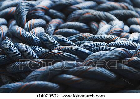 Stock Image - Industrial, Pattern, Pile, Ropes. Fotosearch
