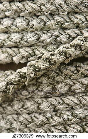 Stock Photo - ropes, braided, dock, industrial, random, detail. Fotosearch