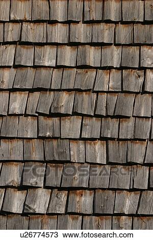 Stock Image - shingles, architecture, texture, background, outdoors, wood. Fotosearch