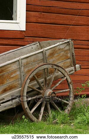 Stock Photography - wagon, spokes, antique, weathered, worn, equipment. Fotosearch