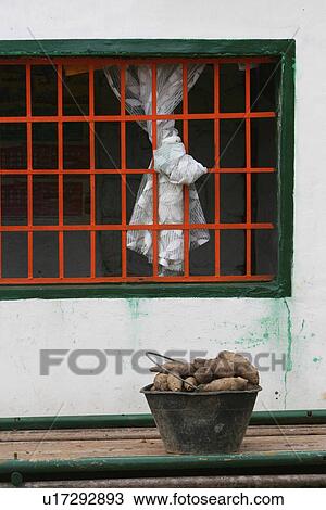 Stock Image - wall, structure, dwelling, house, home, window. Fotosearch