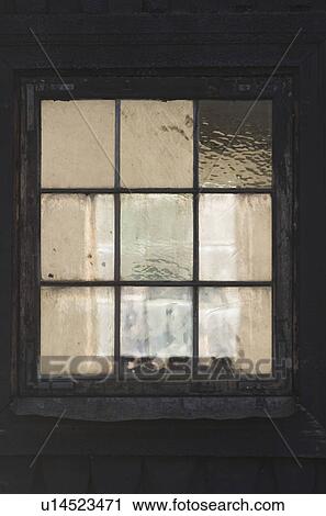 Stock Image - window, household, outdoors, dwelling, frame, wooden frame. Fotosearch