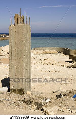 Stock Photo - Building, Coastal Feature, Column, Concrete, Construction. Fotosearch