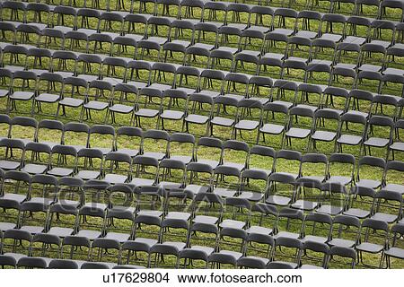 Picture - Arrangement, Grass, Chairs, Array, Arena. Fotosearch