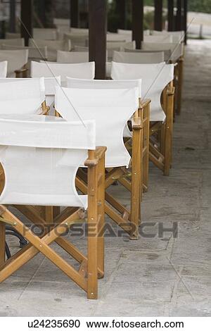 Stock Image - Chairs, Arrangement, Canteen, Cafe, Array, Arranged. Fotosearch