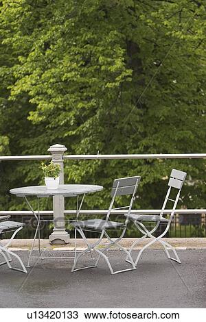 Stock Image - Chairs, Day, Leaves, Nature. Fotosearch
