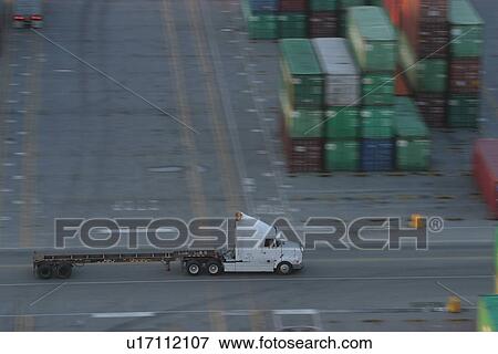 Stock Photo - port, harbor, industry, cargo, storage, containers. Fotosearch