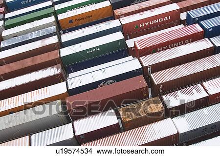 Picture - port, harbor, shipping, industry, storage, transportation. Fotosearch