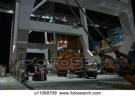 Stock Photo - port, harbor, shipping, industry, storage, transportation. Fotosearch