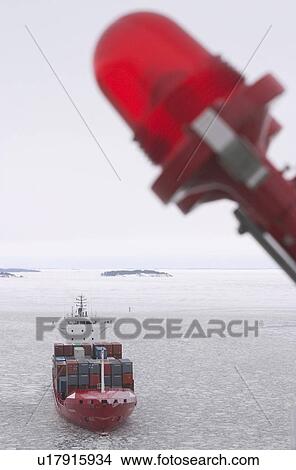 Picture - storage, assembled, pile, piled, outdoors, ice. Fotosearch