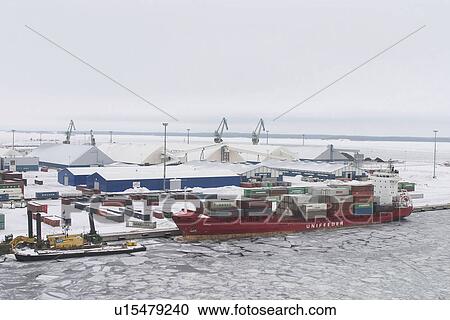 Stock Image - storage, assembled, pile, piled, outdoors, ice. Fotosearch