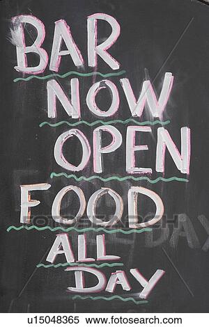 Bar, Blackboard, Capital Letter, Chalk, Close-Up View Large Photo Image Stock Photography - Bar, Blackboard, Capital Letter, Chalk, Close-Up. Fotosearch