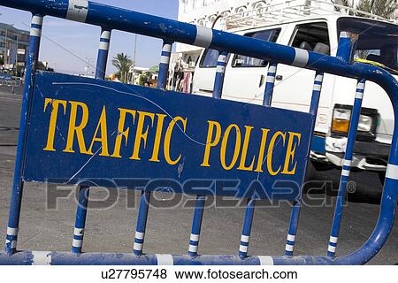 Barricade, Blue, Capital Letter, Car, Close-Up View Large Photo Image Stock Photo - Barricade, Blue, Capital Letter, Car, Close-Up. Fotosearch