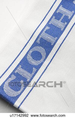 Stock Image - Blue, Close-Up, Fabric Swatch, Indoors. Fotosearch