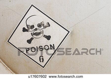Stock Image - text, indication, sticker, advice, warning, caution. Fotosearch