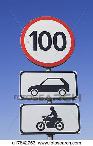 Stock Image - Bike, Cars, Board, Blue Sky, 100. Fotosearch