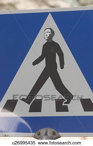 Stock Photography - signboard, indication, information, informative, blue, arrow. Fotosearch