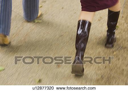 Stock Image - Low Section, Shoes, Human Leg. Fotosearch